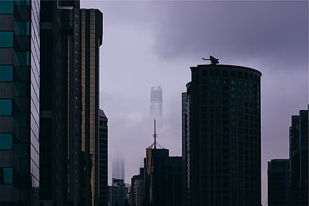 wide angle photo of high-rise buildings thumbnail