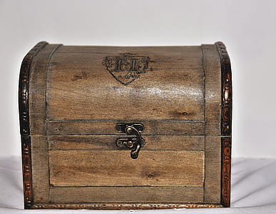 brown wooden storage chest thumbnail