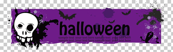Halloween Banner Purple Vecteur Purple Halloween Banners Material