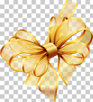 Gold, Ribbon, yellow ribbon illustration PNG clipart