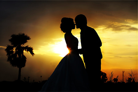 silhouette of couple during golden hour thumbnail