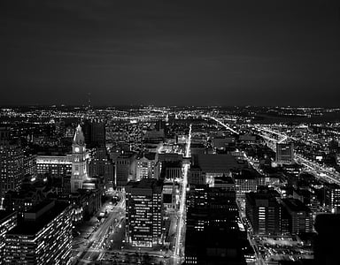 grayscale photo of high rise building thumbnail