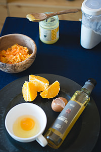 Ingredients for baking orange cake thumbnail