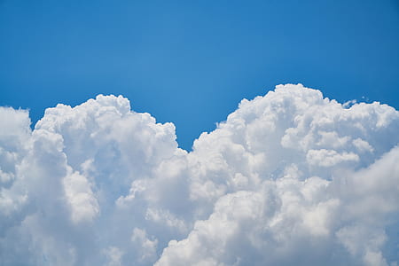 white clouds and blue sky photo thumbnail