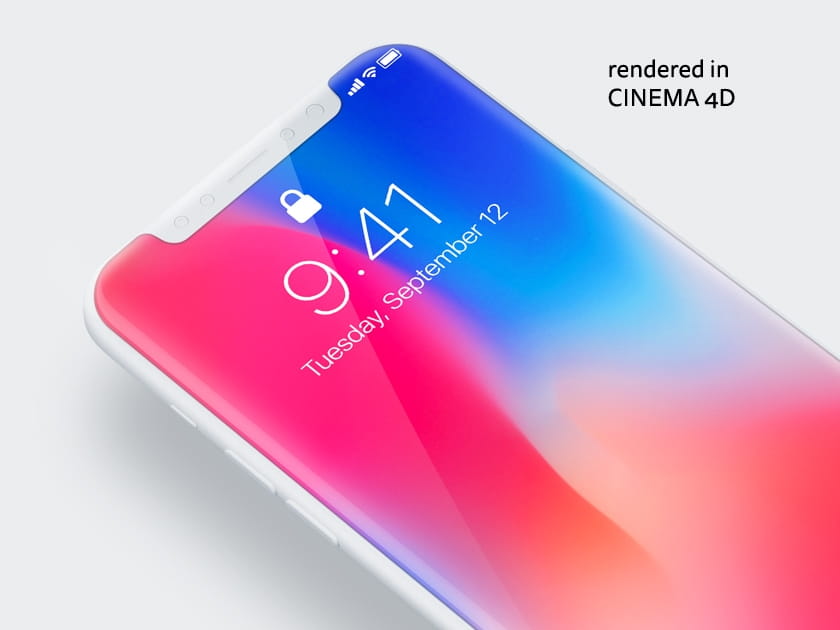 iPhone X 3D Mockup psd file