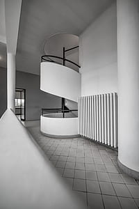 stairs, black-and-white, architecture, inside thumbnail