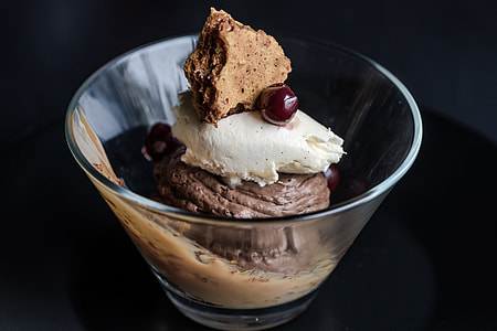 Closeup shot of chocolate sundae ice cream dessert thumbnail