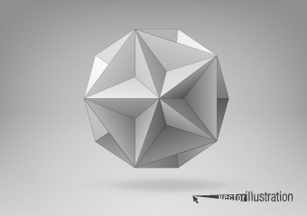 3d geometrical shapes design vector eps file