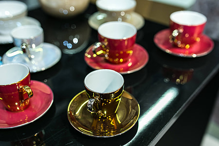 Collection of fancy tea cups thumbnail
