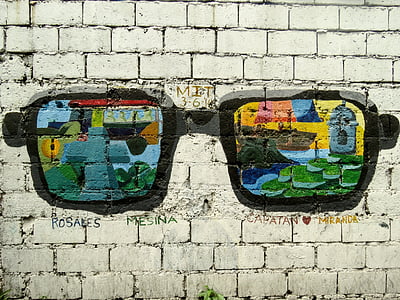 black framed multicolored sunglasses painting thumbnail