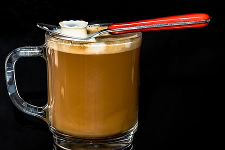 clear glass mug with latte thumbnail
