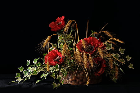 red flowers on basket thumbnail