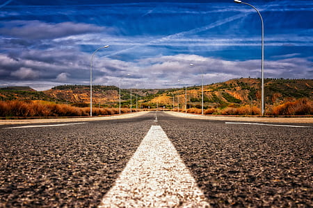 black and white road thumbnail