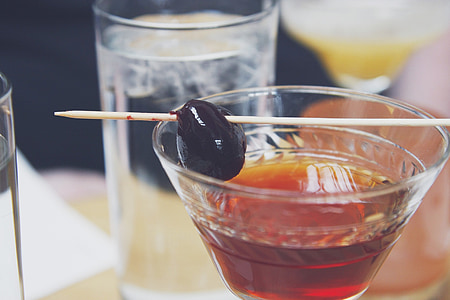 clear glass cup with stick thumbnail
