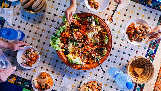 flat lay photography of vegetable salad on bowl thumbnail