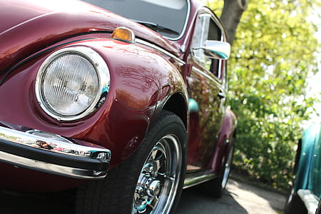 Beautiful old car in brown color thumbnail
