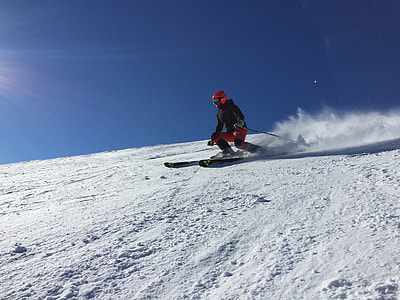 person wearing black jacket doing snow ski thumbnail