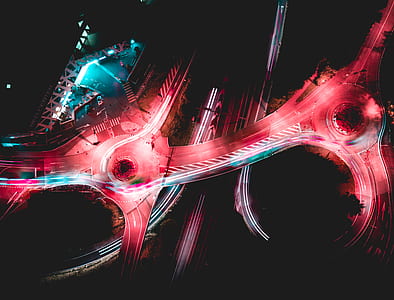 red and blue abstract digital wallpaper thumbnail