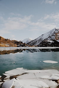 body of water surrounded by ice thumbnail