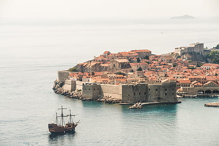 sea, houses, beach, water thumbnail
