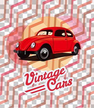 volkswagen beetle car poster red retro car poster material png clipart