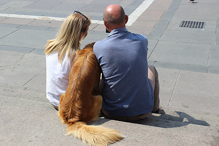 man and woman sitting on stair thumbnail