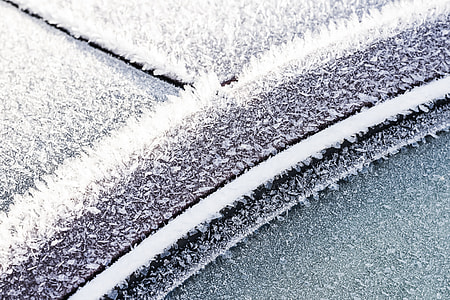 Frozen Car Windows and Doors Close Up thumbnail
