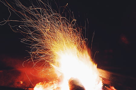 close-up photography of bonfire during nighttime thumbnail