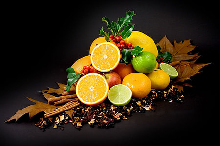 slice lemons on brown leaf thumbnail