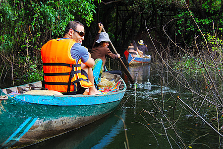 people riding on boat on body of water thumbnail