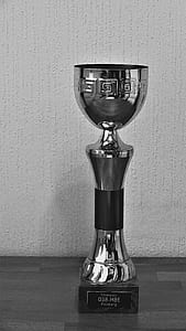 greyscale photo of trophy thumbnail