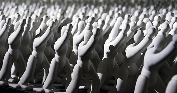 selective focus photography of white statue lot thumbnail