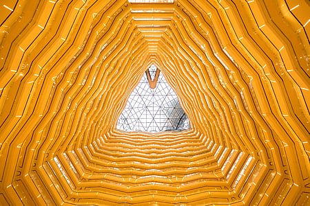 architectural photography of yellow high-rise building thumbnail