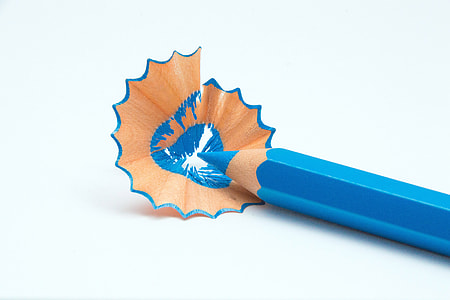 Closeup shot of a blue drawing pencil thumbnail