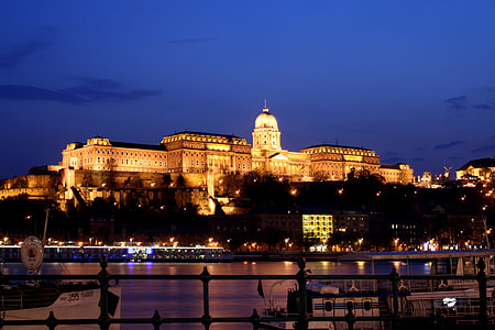 Budapest Castle at Night in Hungary thumbnail