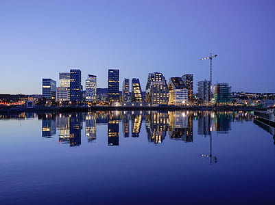 city skyline during nighttime thumbnail