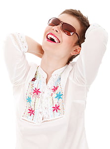 women's white and multicolored shirt thumbnail