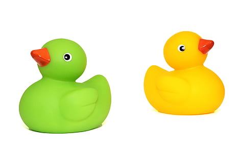 green and yellow rubber ducklings thumbnail