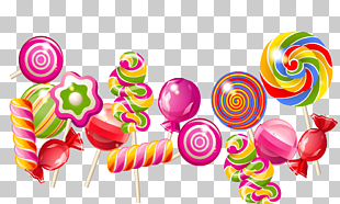 Lollipop Candy Cake, candy,Lollipop, illustration of candy lot PNG clipart