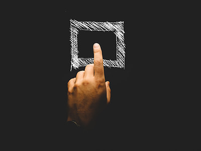 person about to touch black space thumbnail