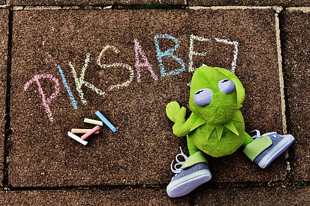 Kermit the Frog kneeling in front of Piksabet written on ground thumbnail