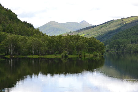 body of water near trees and mountain thumbnail