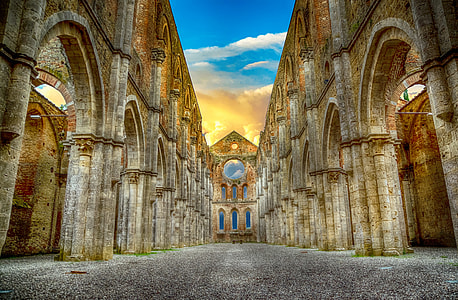 low angle photography of concrete temple thumbnail