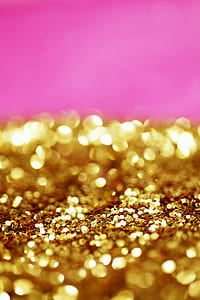 macro photography of gold glitters thumbnail