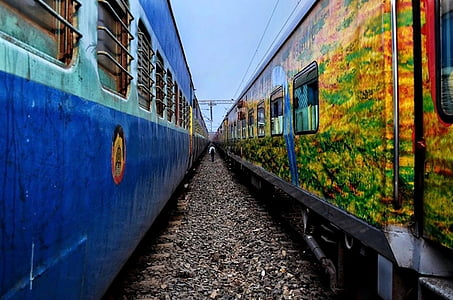 blue and green trains thumbnail