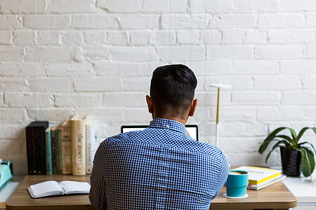 Man Working From Home Photo thumbnail