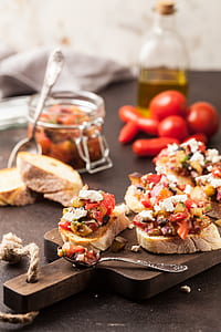 cheese and bacon topped breads thumbnail