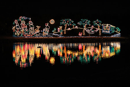 Christmas light in dark room thumbnail