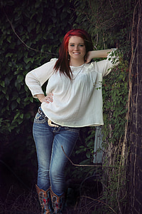 women in white long-sleeved shirt thumbnail
