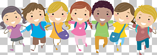 Child Free content , Pic School Children , group of smiling children holding their shoulders illustrations PNG clipart